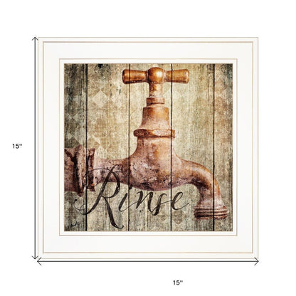Rinse 1 White Framed Print Wall Art HomeRoots