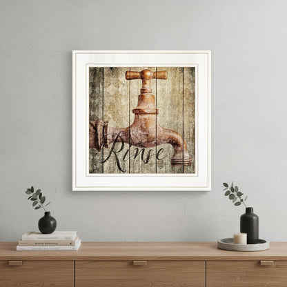 Rinse 1 White Framed Print Wall Art HomeRoots
