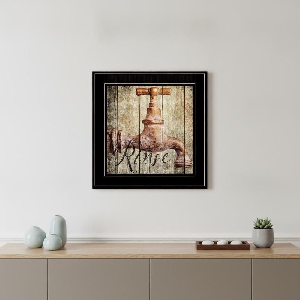 Rinse 2 Black Framed Print Wall Art HomeRoots