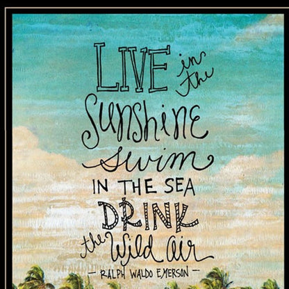 Live in the Sunshine 3 Black Framed Print Wall Art HomeRoots