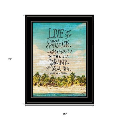 Live in the Sunshine 3 Black Framed Print Wall Art HomeRoots