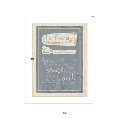 Brush Teeth 1 White Framed Print Wall Art HomeRoots