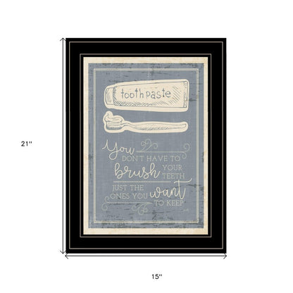 Brush Teeth 4 Black Framed Print Wall Art HomeRoots