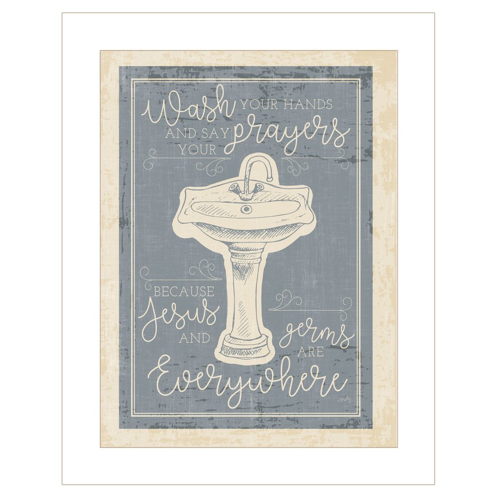 Wash Your Hands 5 White Framed Print Bathroom Wall Art HomeRoots