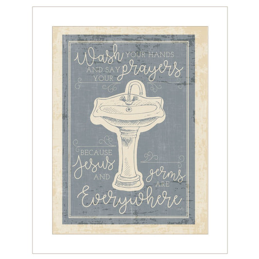 Wash Your Hands 5 White Framed Print Bathroom Wall Art HomeRoots