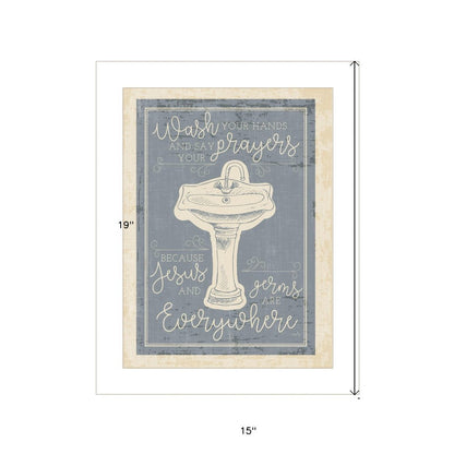 Wash Your Hands 5 White Framed Print Bathroom Wall Art HomeRoots