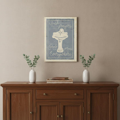 Wash Your Hands 5 White Framed Print Bathroom Wall Art HomeRoots