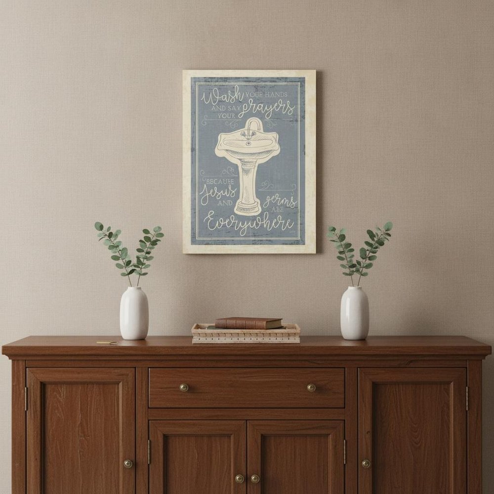Wash Your Hands 5 White Framed Print Bathroom Wall Art HomeRoots