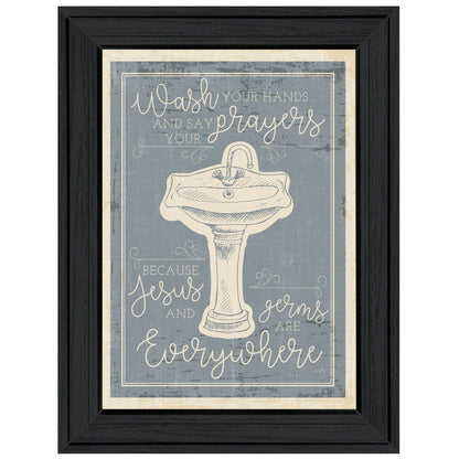 Wash Your Hands 7 Black Framed Print Bathroom Wall Art HomeRoots