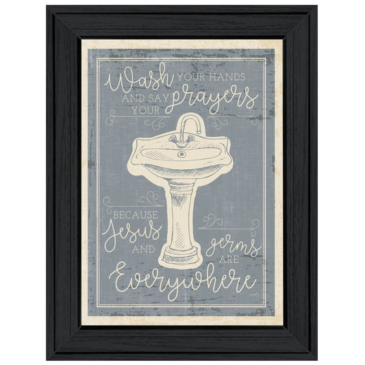 Wash Your Hands 7 Black Framed Print Bathroom Wall Art HomeRoots