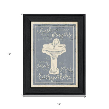 Wash Your Hands 7 Black Framed Print Bathroom Wall Art HomeRoots