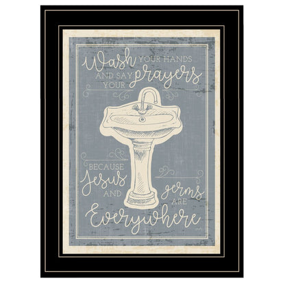 Wash Your Hands 8 Black Framed Print Bathroom Wall Art HomeRoots