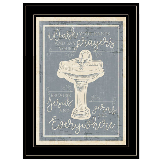 Wash Your Hands 8 Black Framed Print Bathroom Wall Art HomeRoots