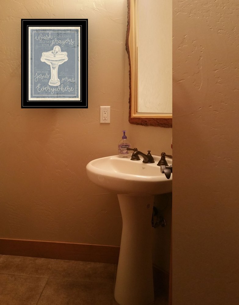 Wash Your Hands 8 Black Framed Print Bathroom Wall Art HomeRoots