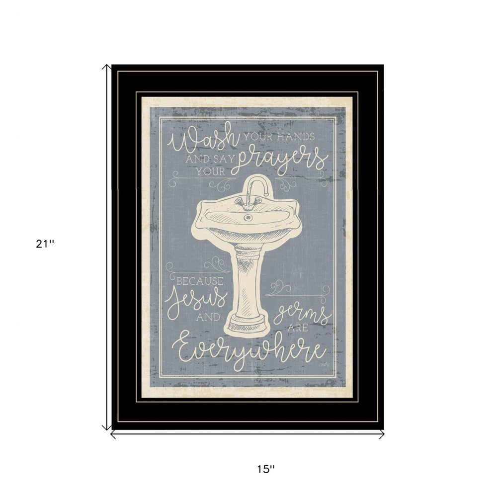 Wash Your Hands 8 Black Framed Print Bathroom Wall Art HomeRoots