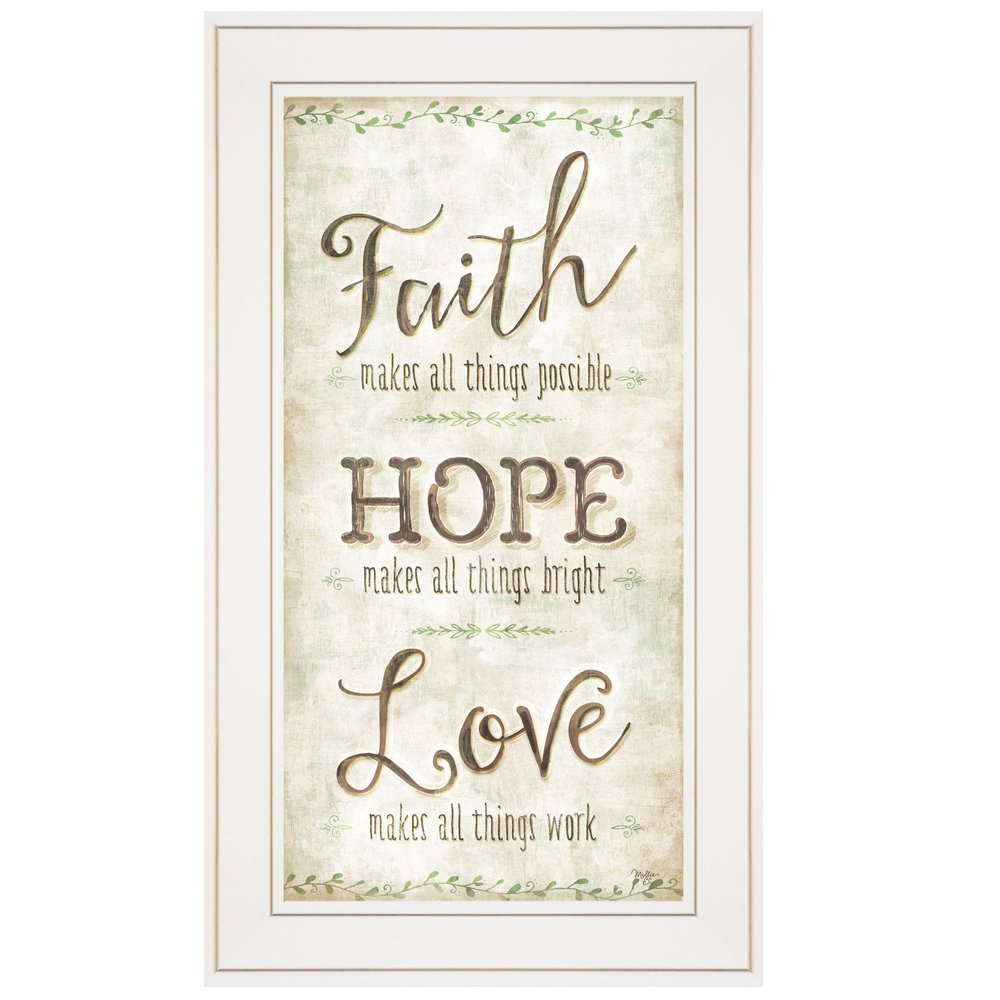 Faith 1 White Framed Print Wall Art HomeRoots