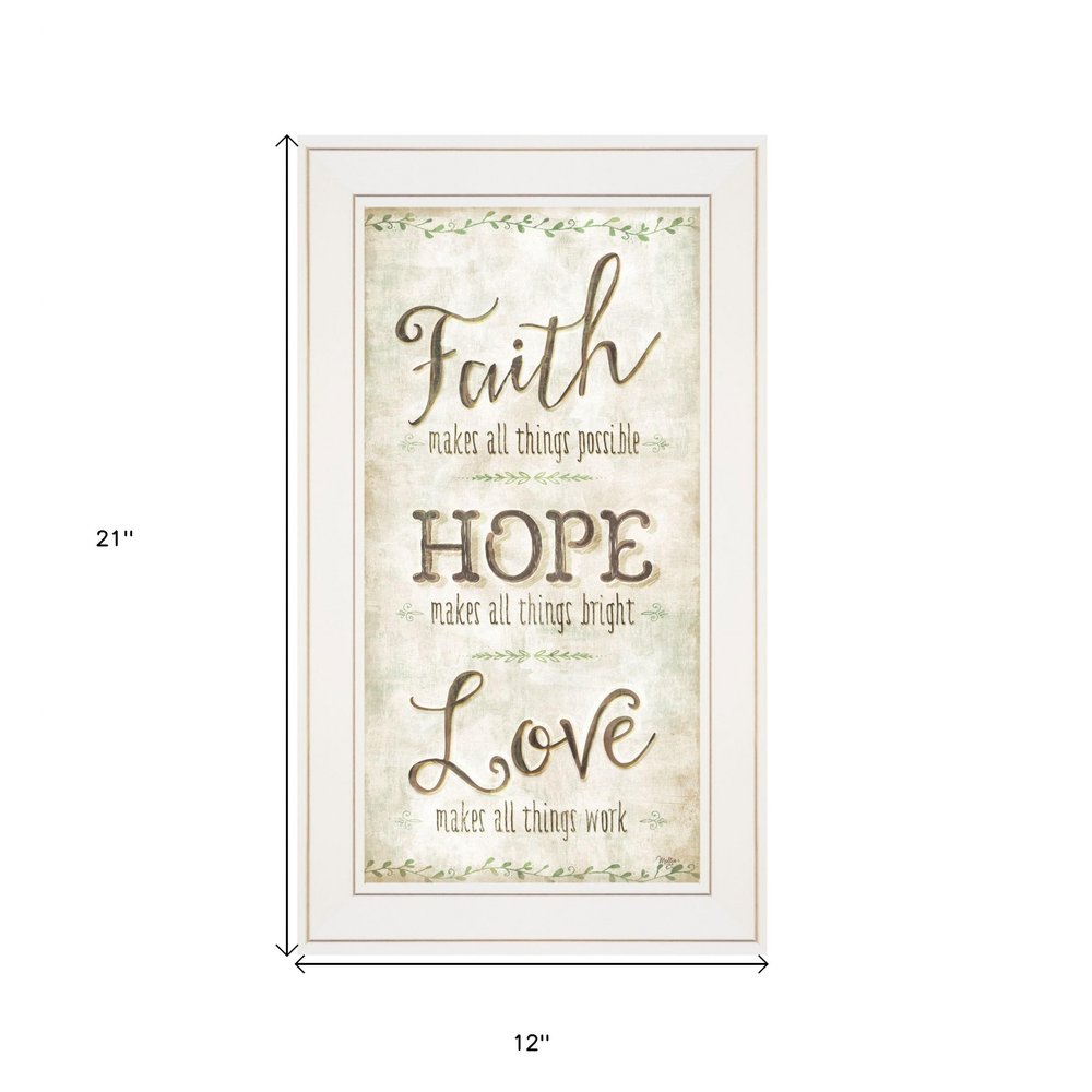 Faith 1 White Framed Print Wall Art HomeRoots