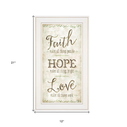 Faith 1 White Framed Print Wall Art HomeRoots