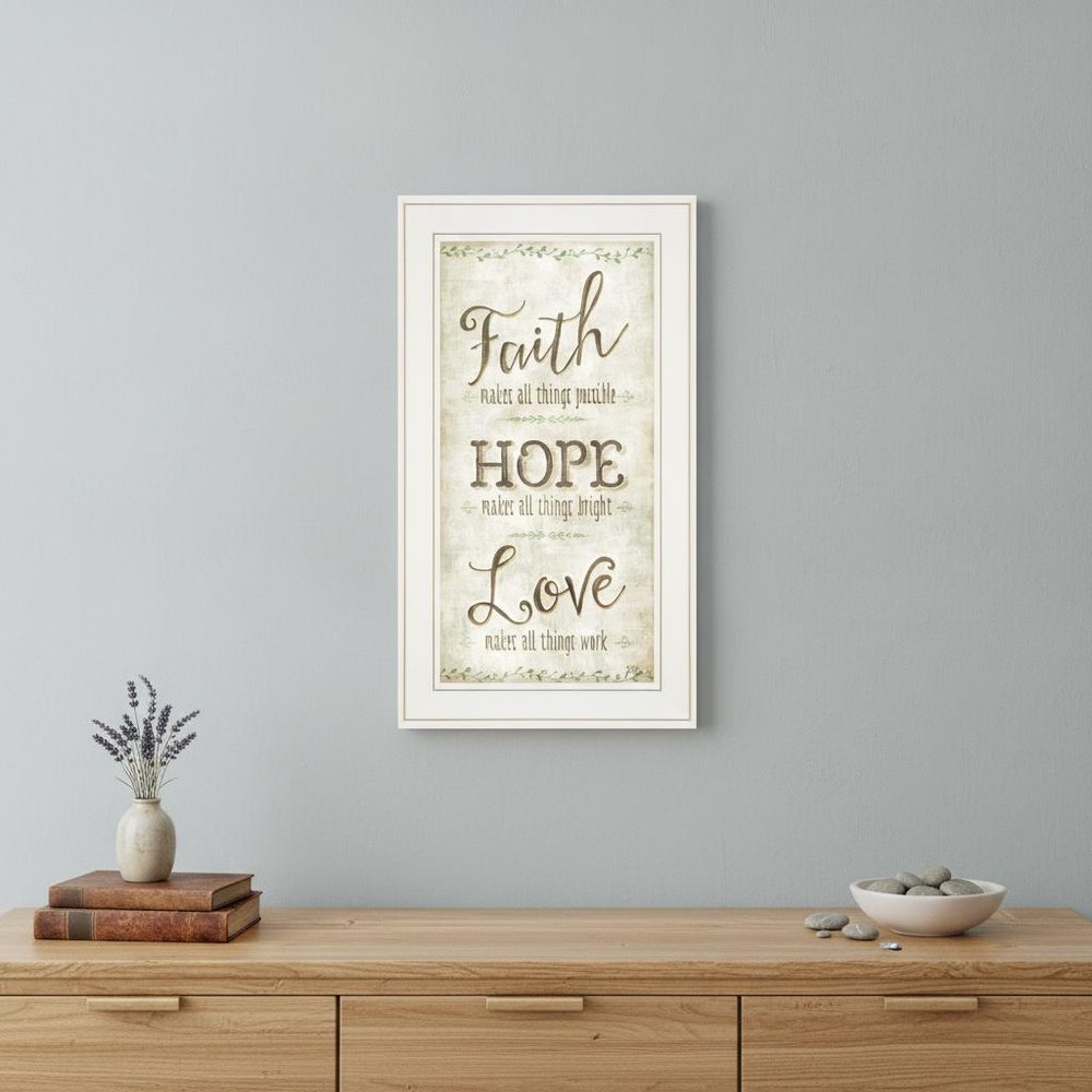 Faith 1 White Framed Print Wall Art HomeRoots