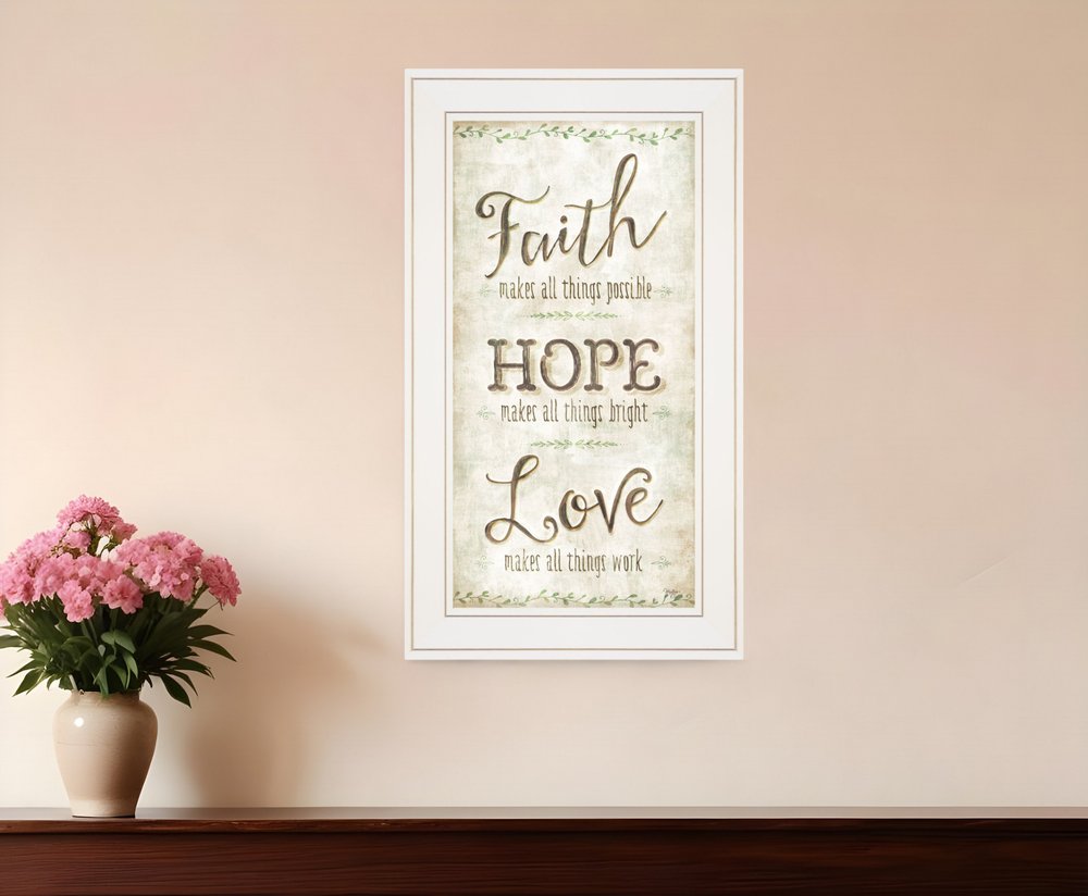 Faith 1 White Framed Print Wall Art HomeRoots