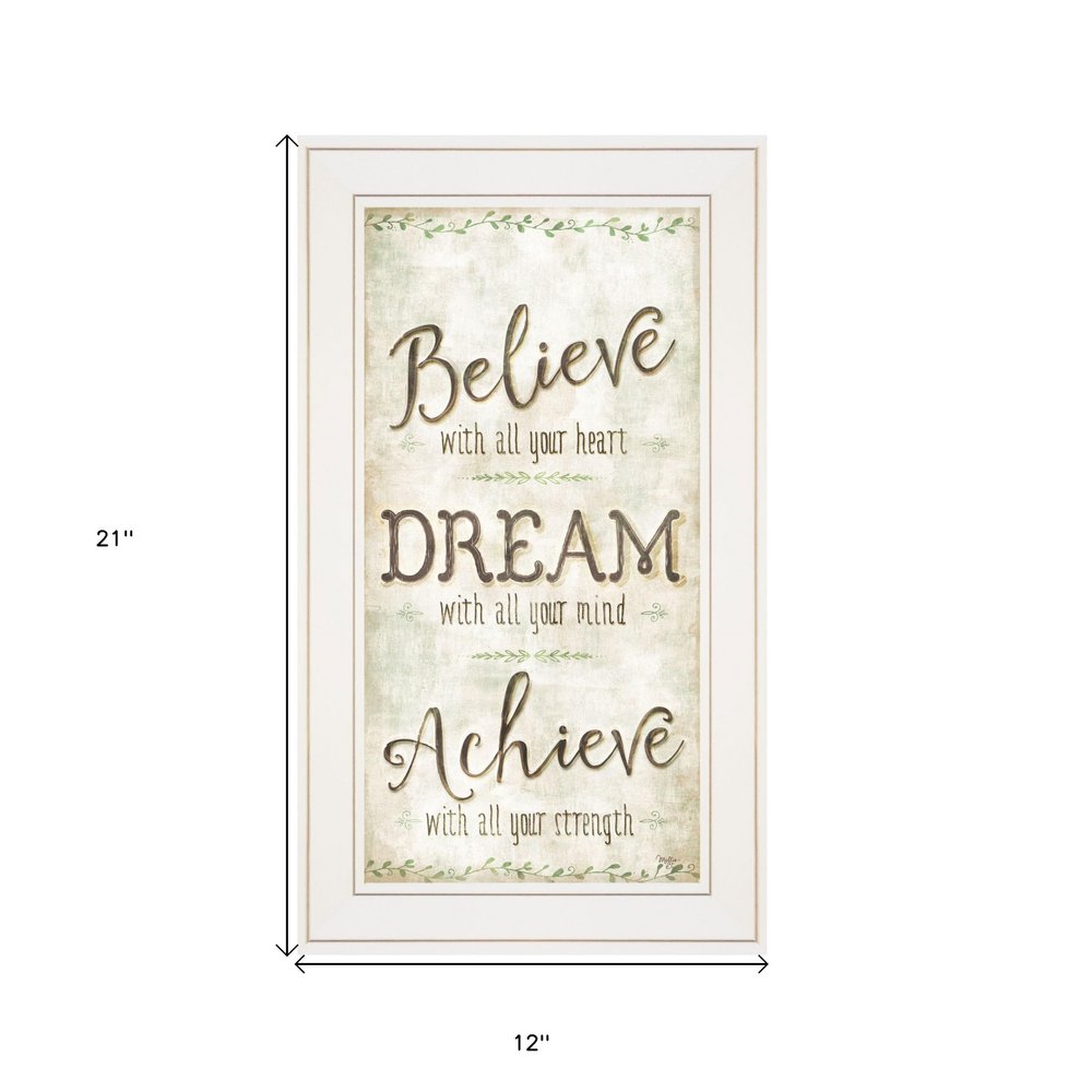 Believe 2 White Framed Print Wall Art HomeRoots