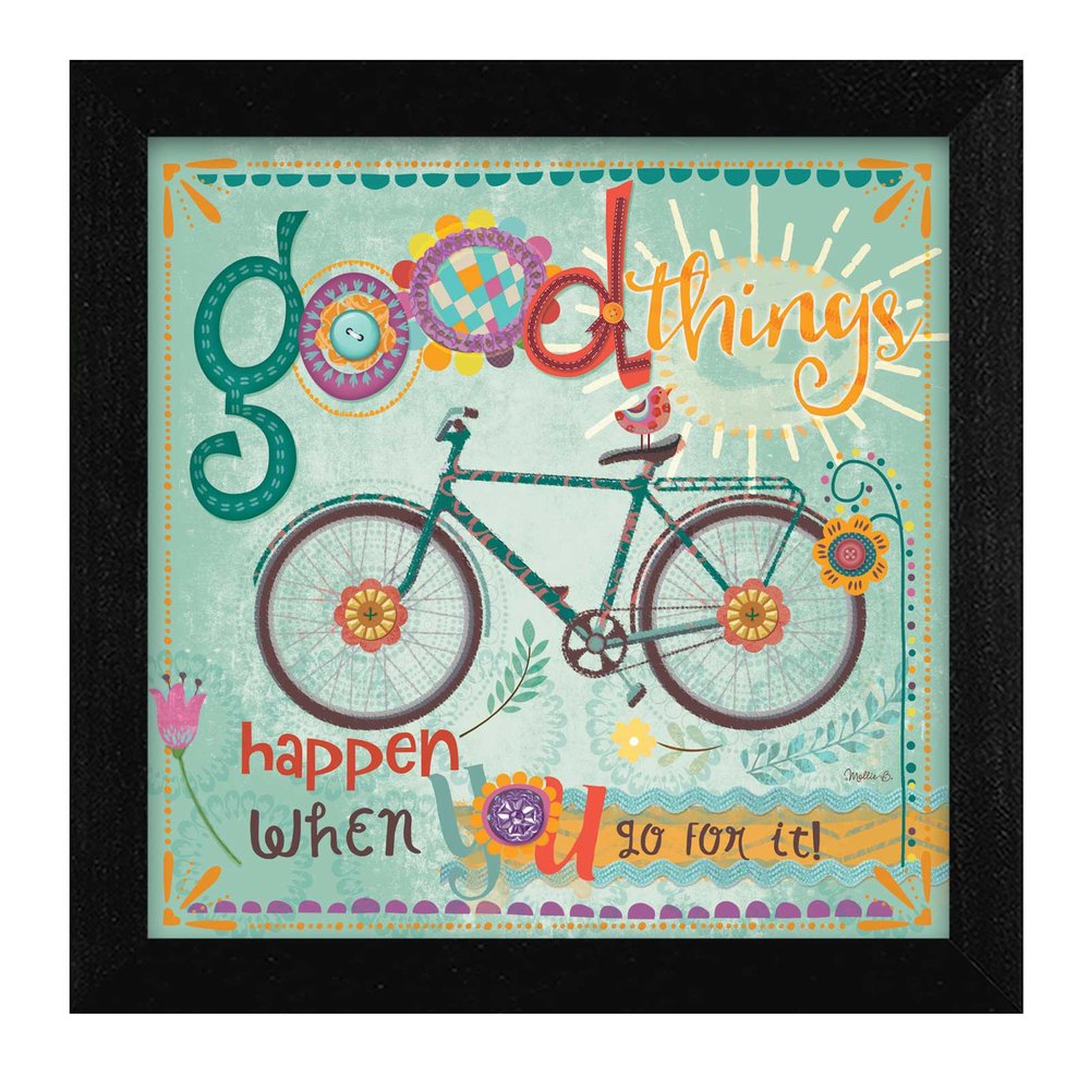 Good Things Happen Black Framed Print Wall Art HomeRoots