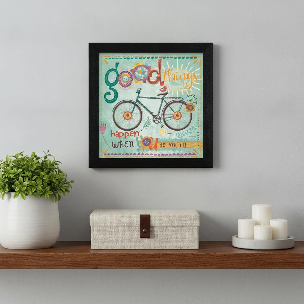 Good Things Happen Black Framed Print Wall Art HomeRoots