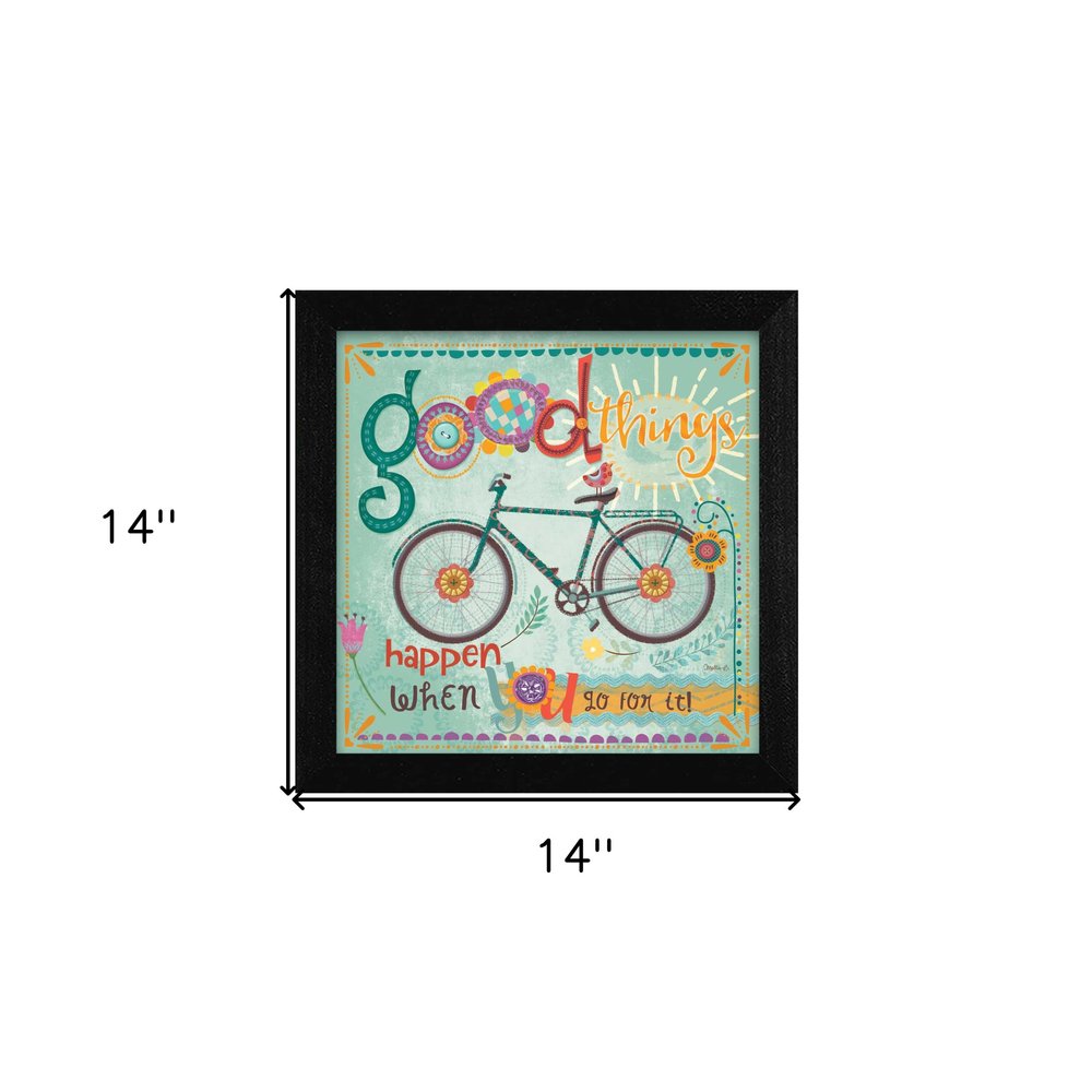 Good Things Happen Black Framed Print Wall Art HomeRoots