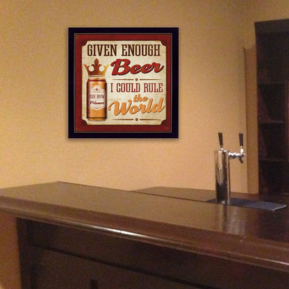 I Could Rule the World Black Framed Print Wall Art HomeRoots