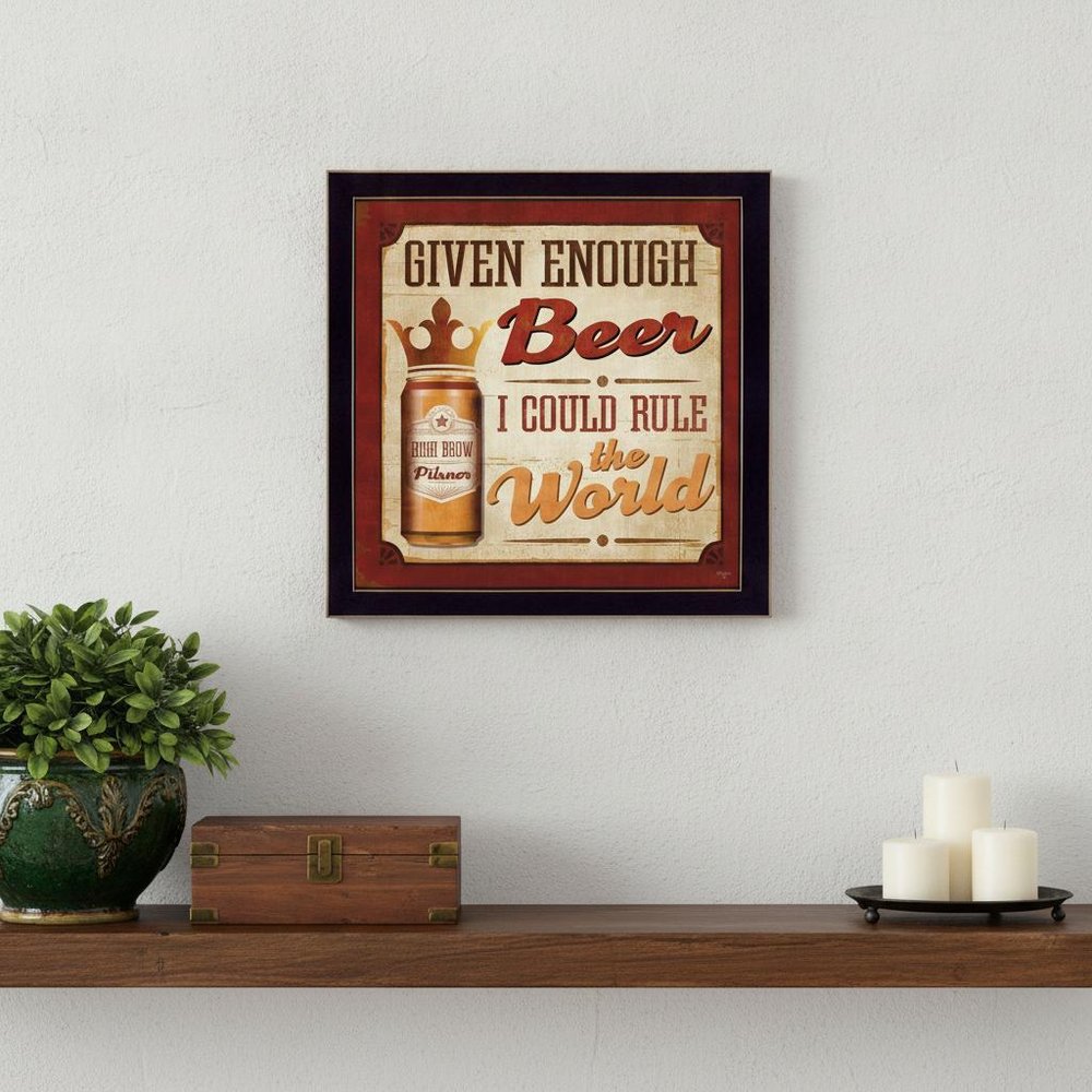 I Could Rule the World Black Framed Print Wall Art HomeRoots