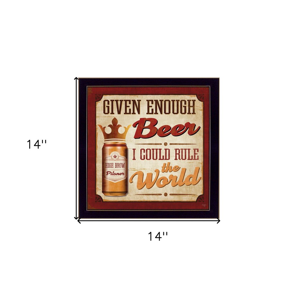 I Could Rule the World Black Framed Print Wall Art HomeRoots