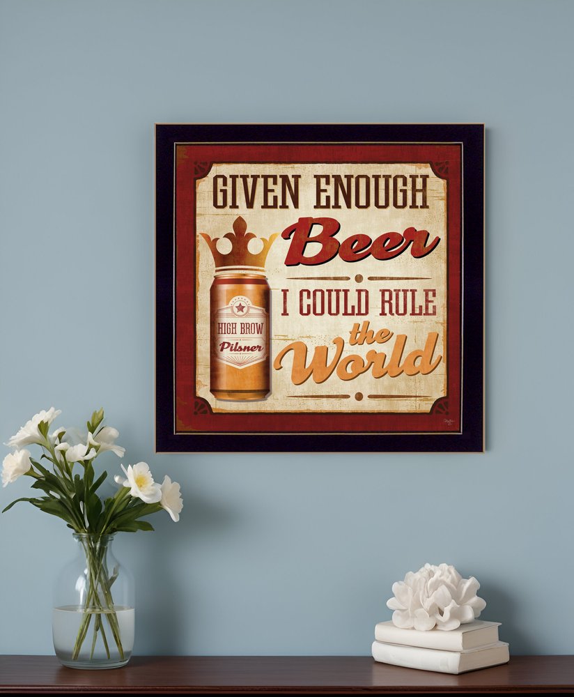 I Could Rule the World Black Framed Print Wall Art HomeRoots