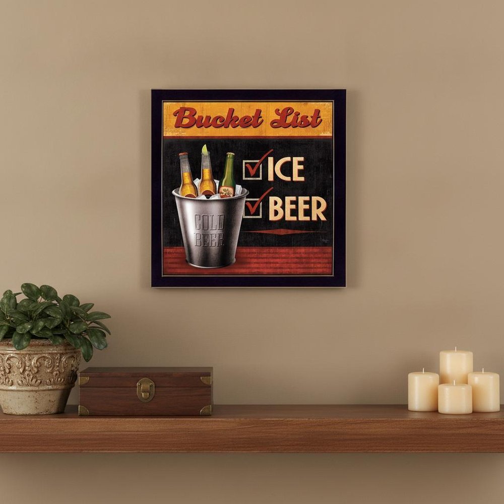 Bucket List Black Framed Print Wall Art HomeRoots