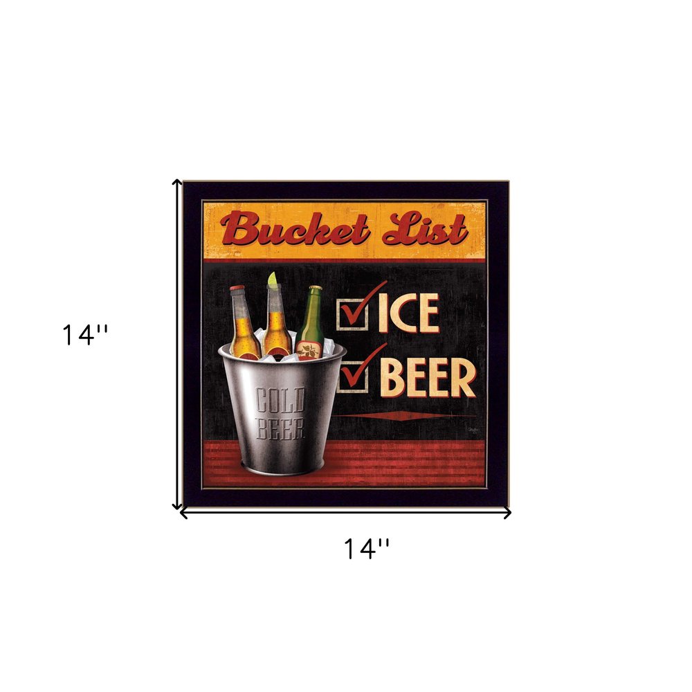 Bucket List Black Framed Print Wall Art HomeRoots