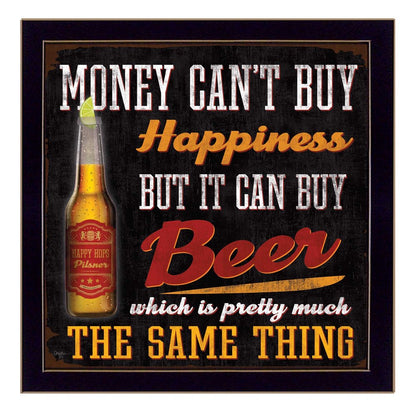Money Cant Buy Happiness Black Framed Print Wall Art HomeRoots