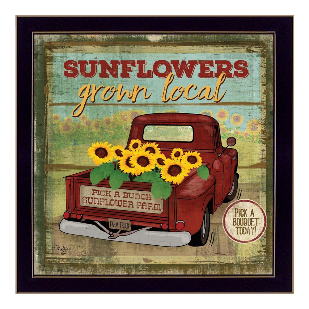 Sunflowers From the Farm 1 Black Framed Print Wall Art HomeRoots