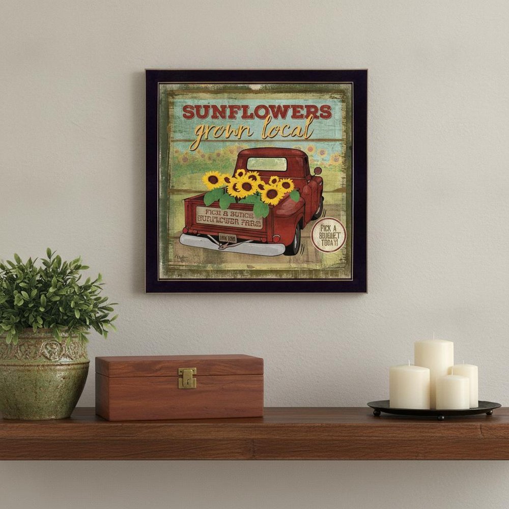 Sunflowers From the Farm 1 Black Framed Print Wall Art HomeRoots
