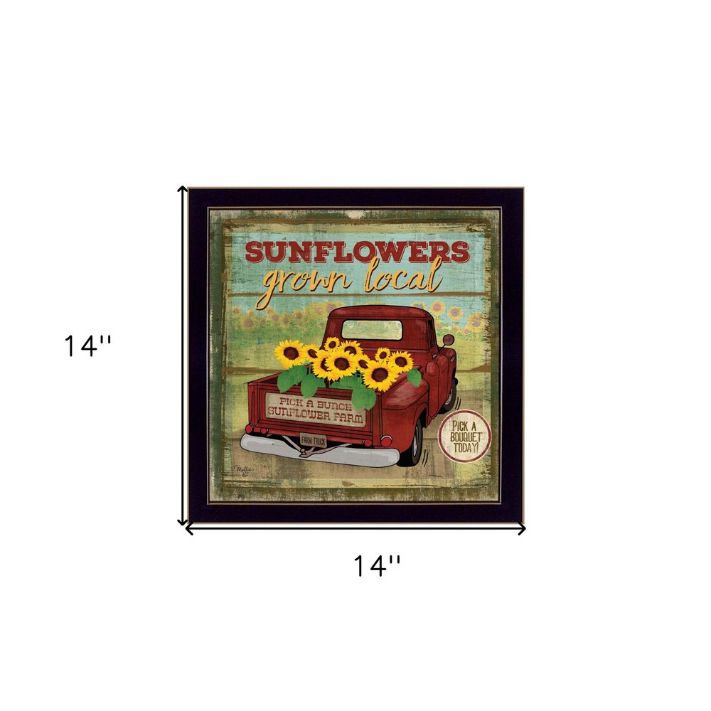 Sunflowers From the Farm 1 Black Framed Print Wall Art HomeRoots