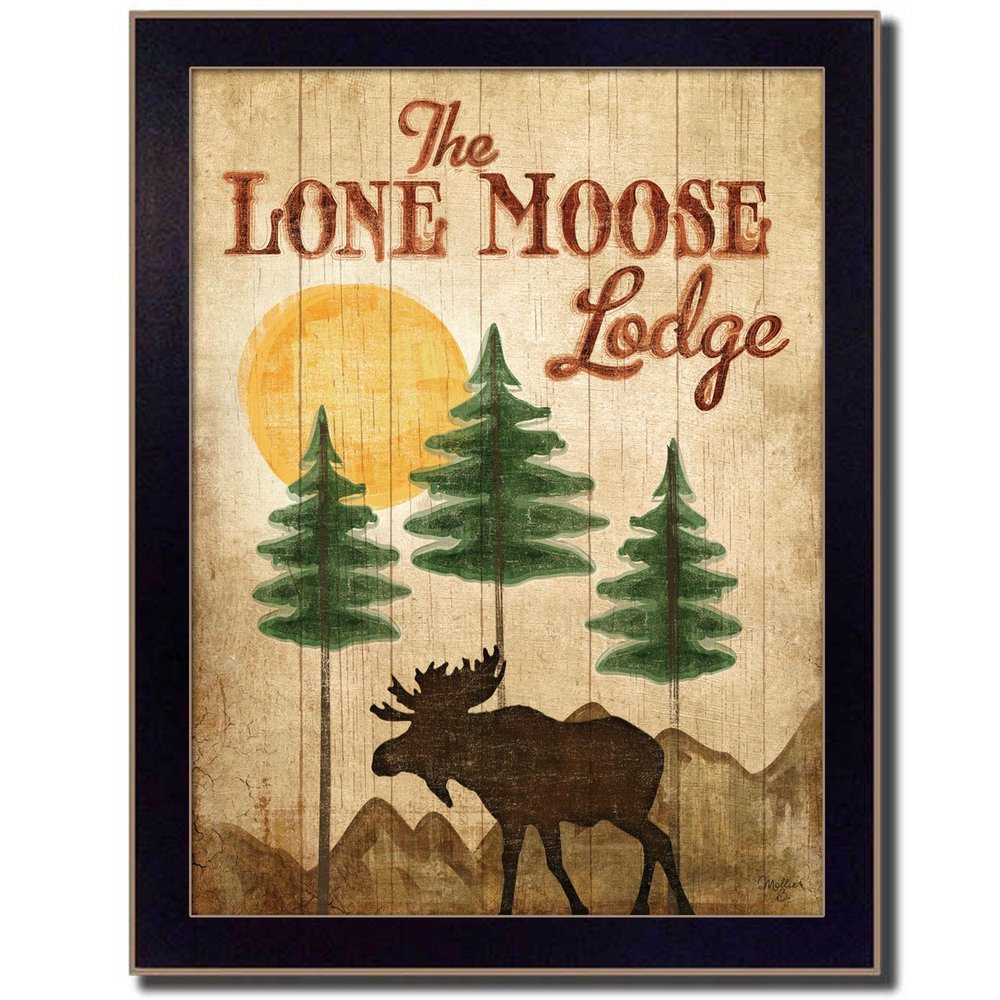 Lone Moose 2 Black Framed Print Wall Art HomeRoots