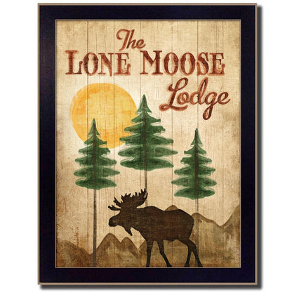 Lone Moose 2 Black Framed Print Wall Art HomeRoots