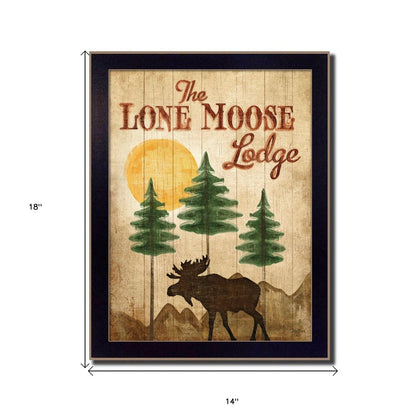 Lone Moose 2 Black Framed Print Wall Art HomeRoots