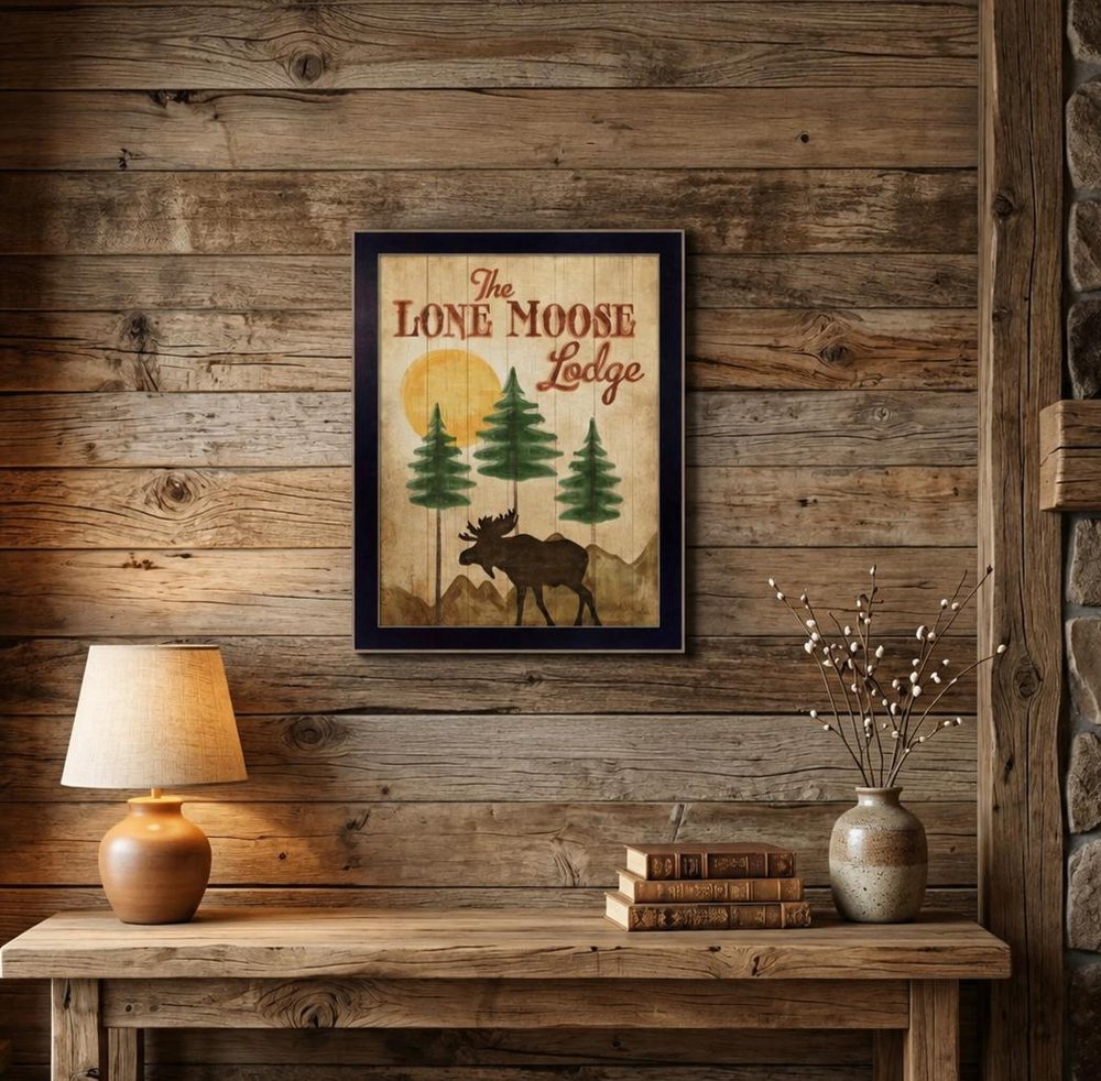 Lone Moose 2 Black Framed Print Wall Art HomeRoots