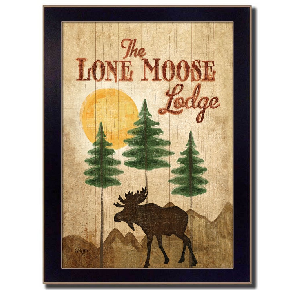 Lone Moose 1 Black Framed Print Wall Art HomeRoots