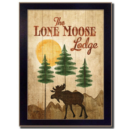 Lone Moose 1 Black Framed Print Wall Art HomeRoots