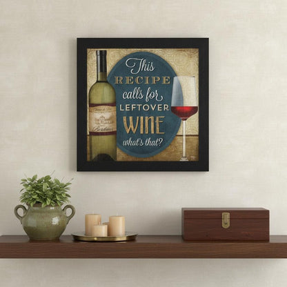 Leftover Wine Black Framed Print Wall Art HomeRoots