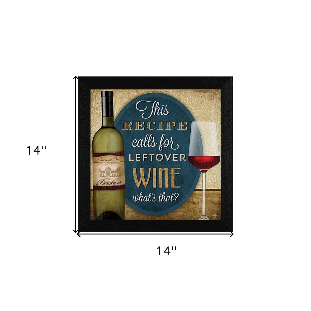 Leftover Wine Black Framed Print Wall Art HomeRoots