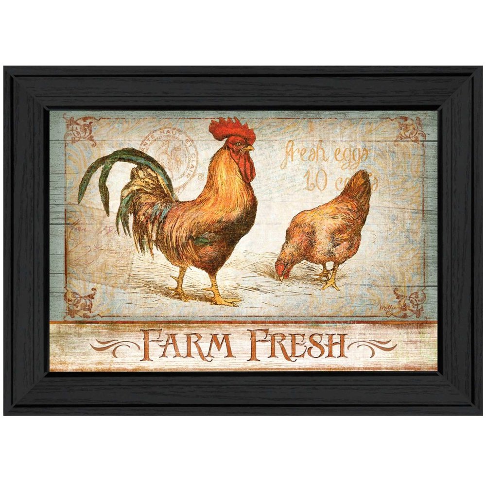 Farm Fresh Black Framed Print Wall Art HomeRoots