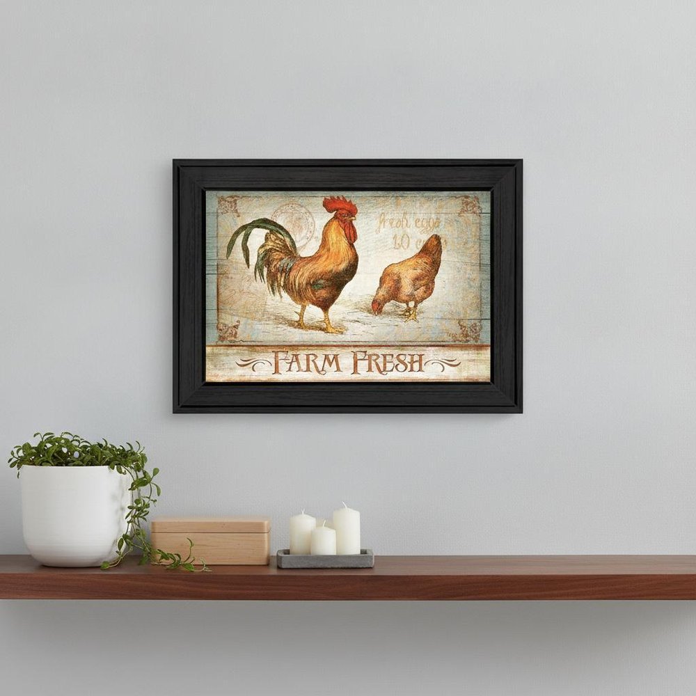 Farm Fresh Black Framed Print Wall Art HomeRoots