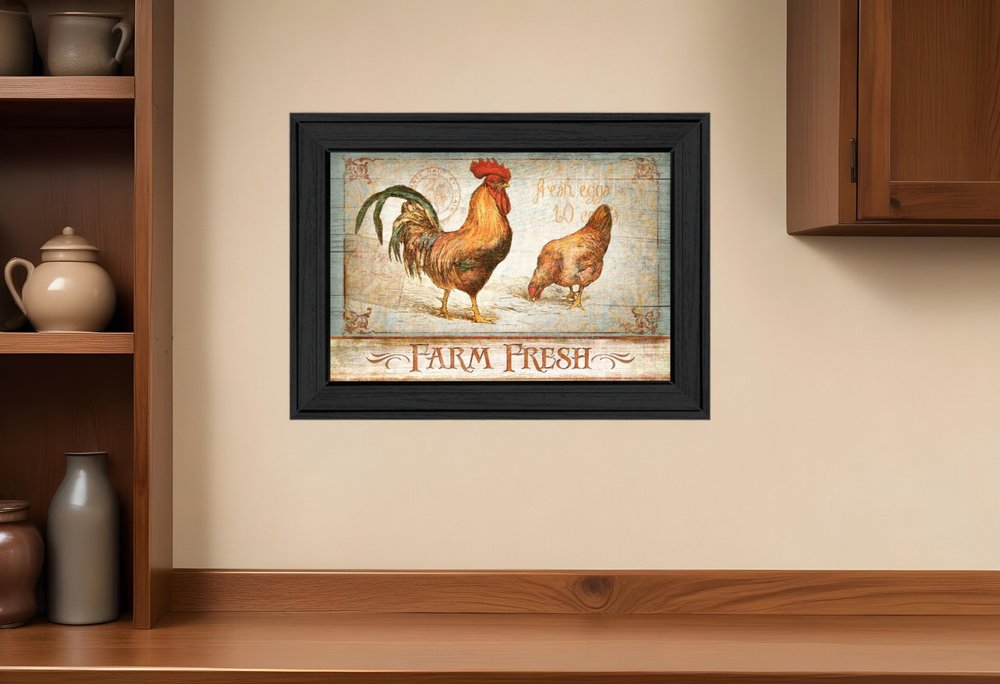 Farm Fresh Black Framed Print Wall Art HomeRoots