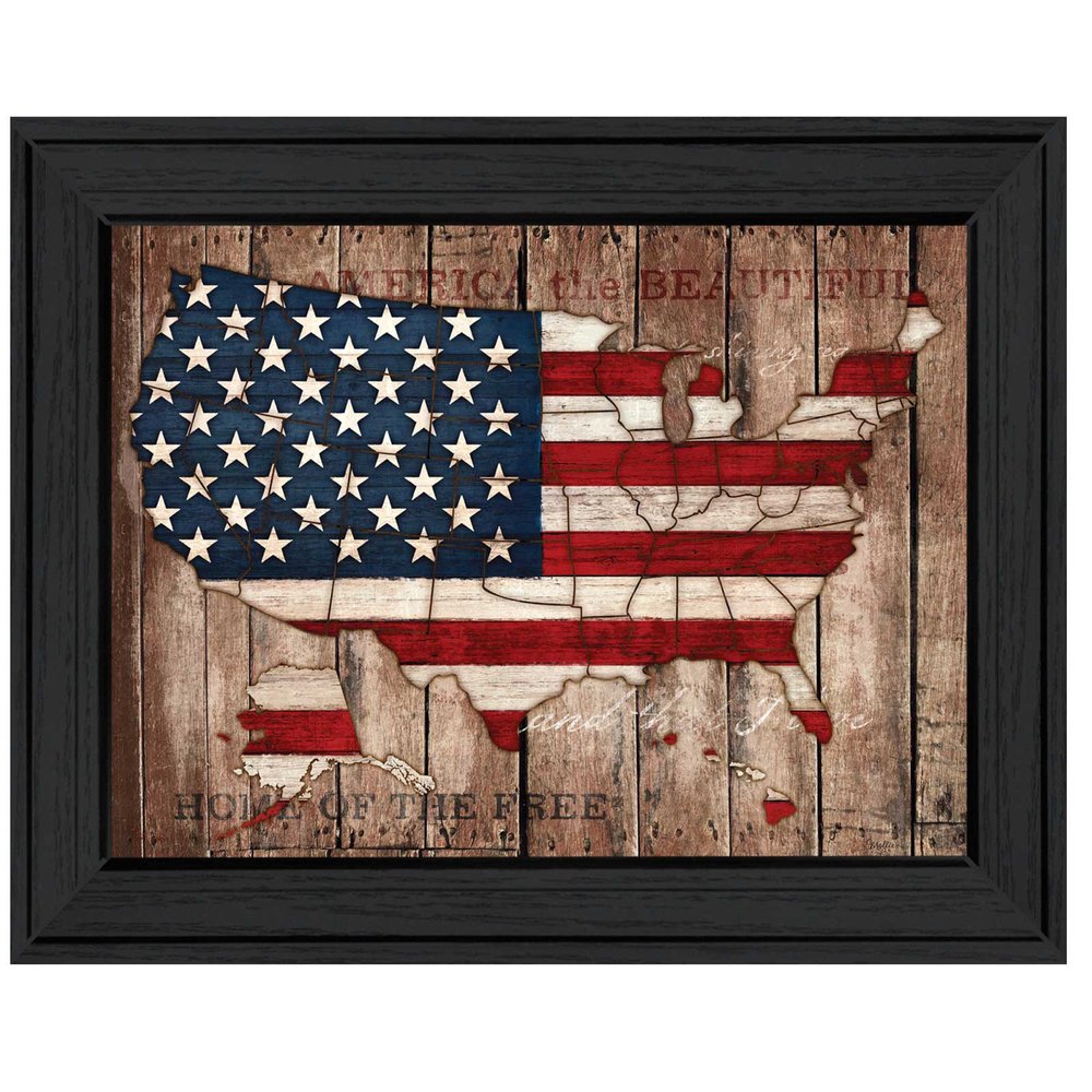 America The Beautiful Black Framed Print Wall Art HomeRoots